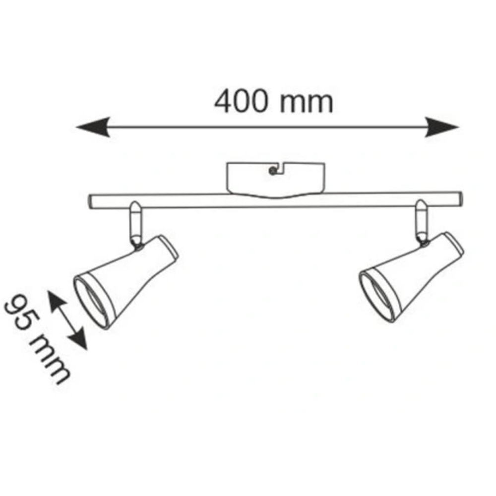 Lampa LED Berg 318169, 2 x 8.4W, 850lm, negru