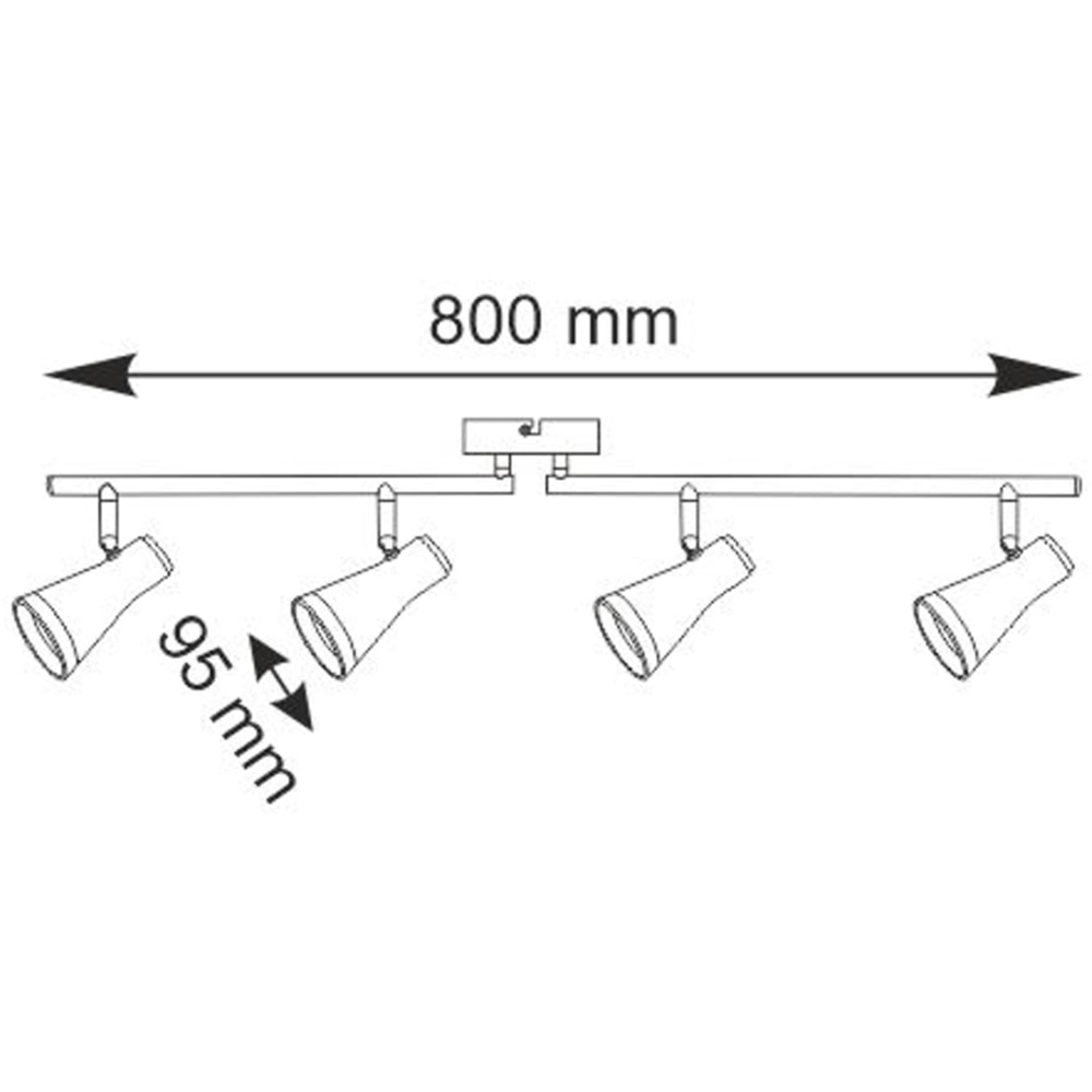 Lampa LED Berg 318145, 4 x 16.8W, 1700lm, alb