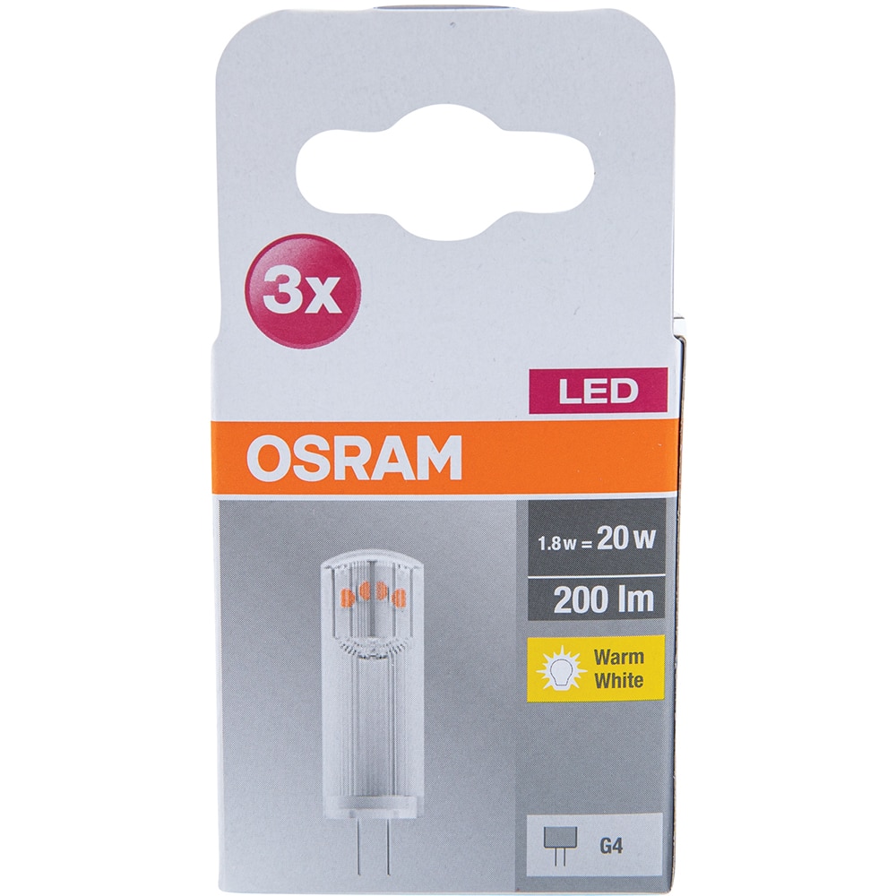 Bec LED OSRAM 4058075450011, G4, 1.8W, 200lm, lumina calda