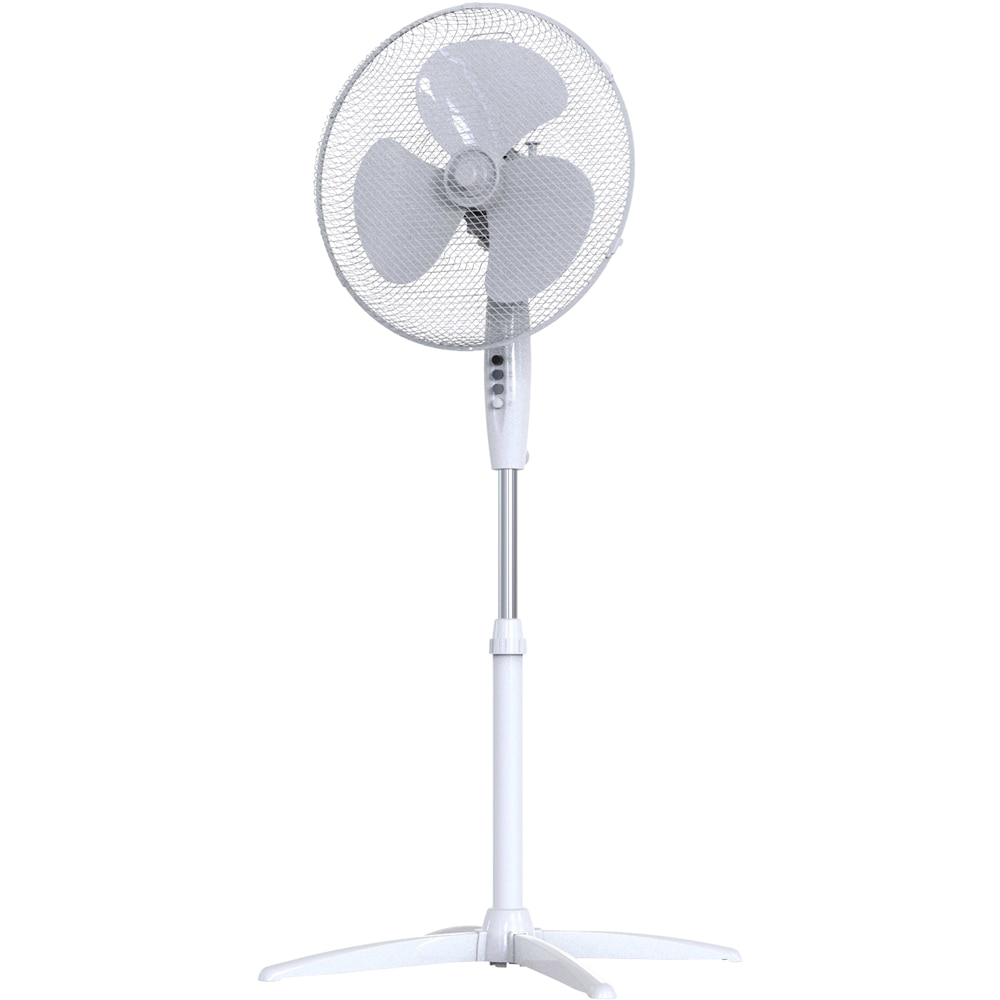 Ventilator cu picior, 3 trepte de viteza, 40W, alb