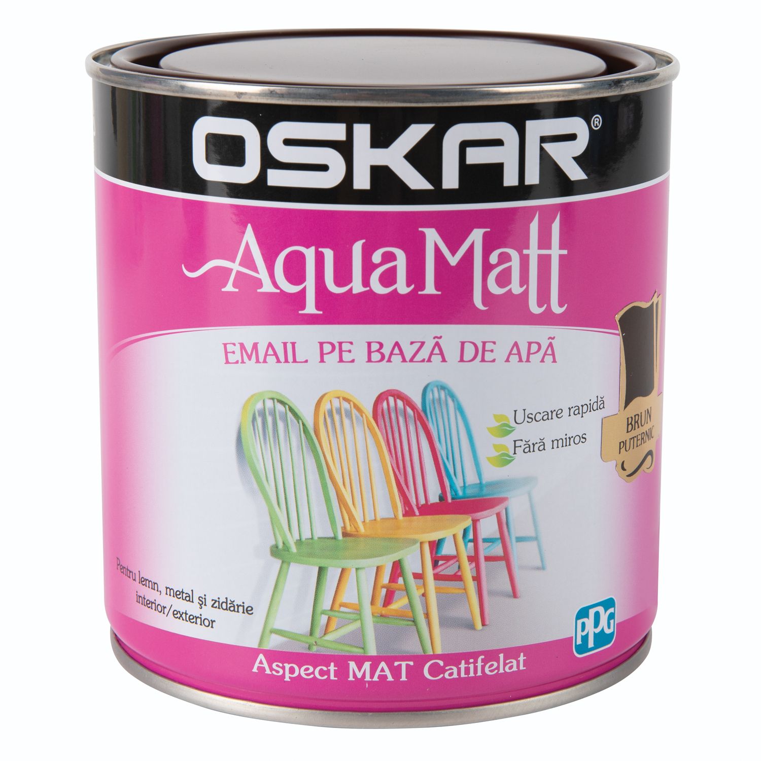 Oskar Aqua Matt Email Brun 0.6L