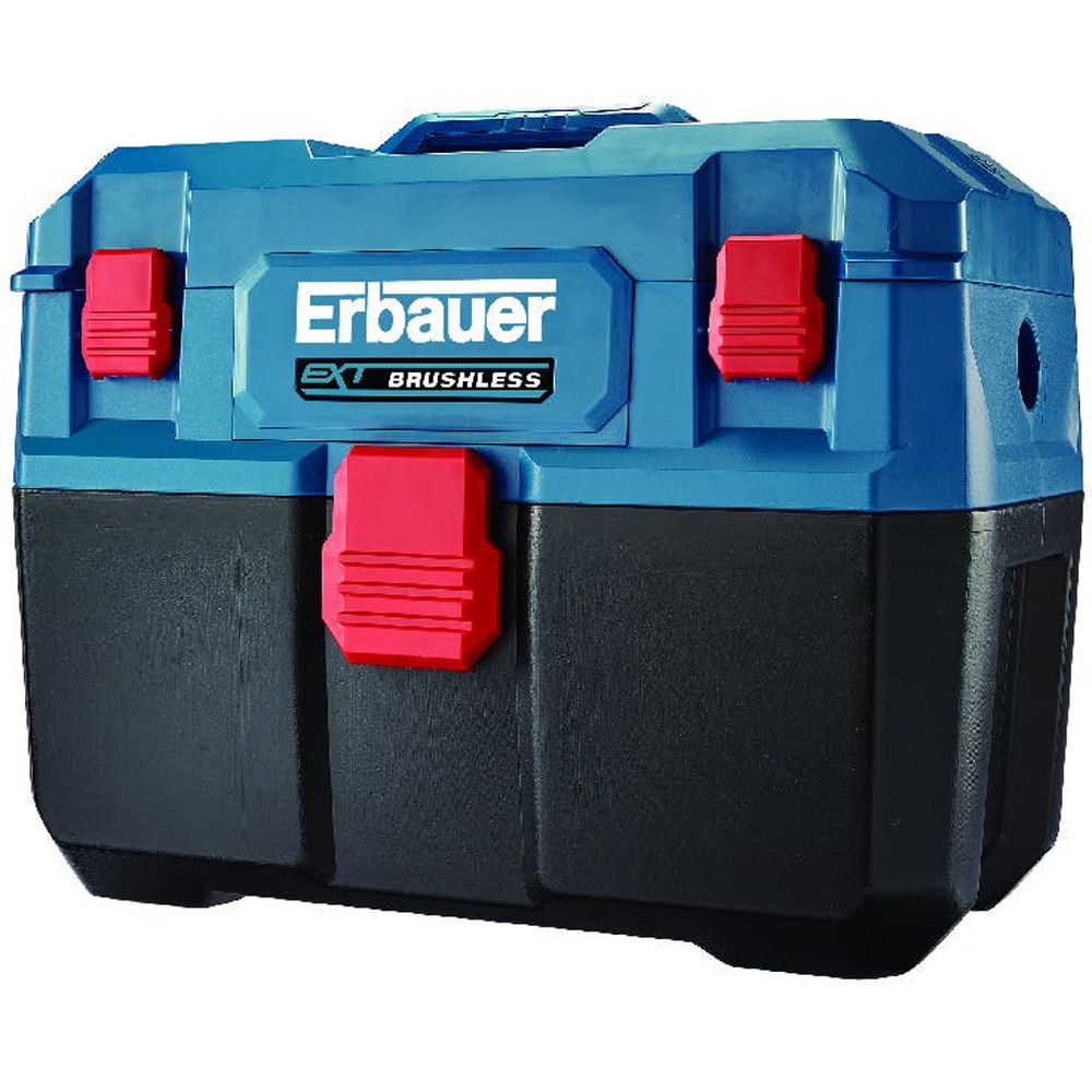 Aspirator umed-uscat Erbauer, 18V, 14l, albastru-negru