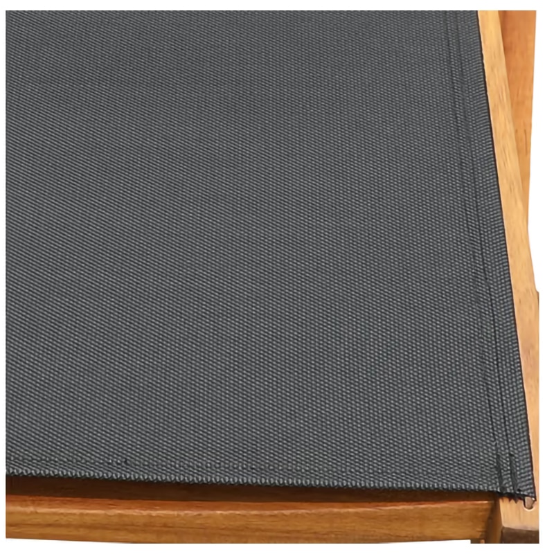 Scaun de gradina si camping BLOOMA Fasia, lemn de acacia/textil, pliabil, 50 x 60 x 90 cm, maro/negru