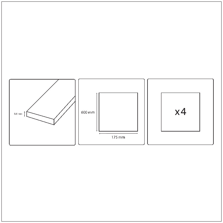 Gresie, Gri, 60 x 17,5 cm, suprafata 1,05 mp  GoodHome 