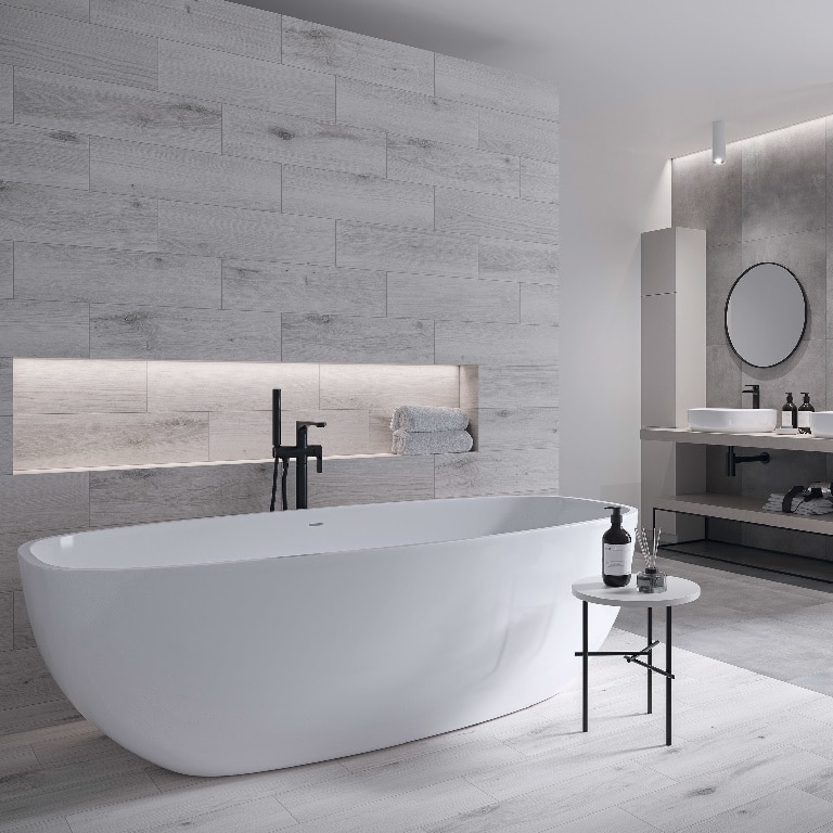 Gresie, Gri, 60 x 17,5 cm, suprafata 1,05 mp  GoodHome 