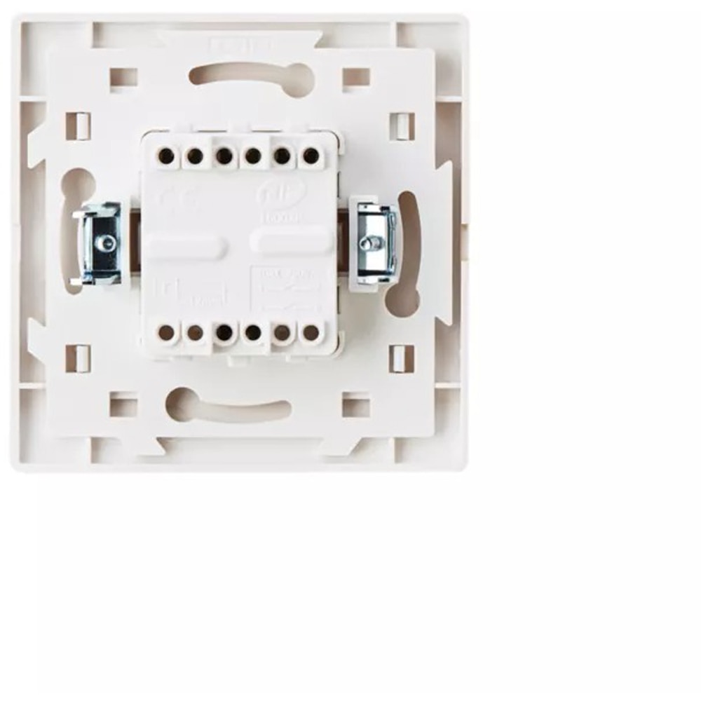 Intrerupator dublu OPP, clapeta, alb