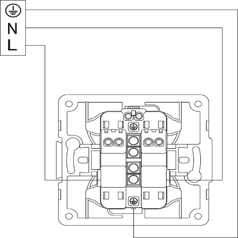 Priza dubla OPP, 16A, IP20, ABS, alb