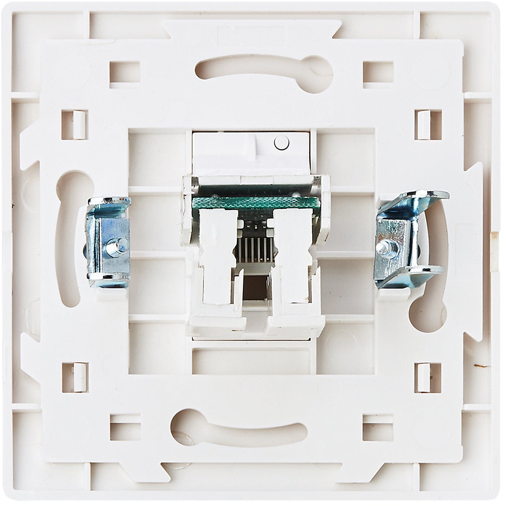 Priza internet, RJ45, 8 x 8 cm, alb