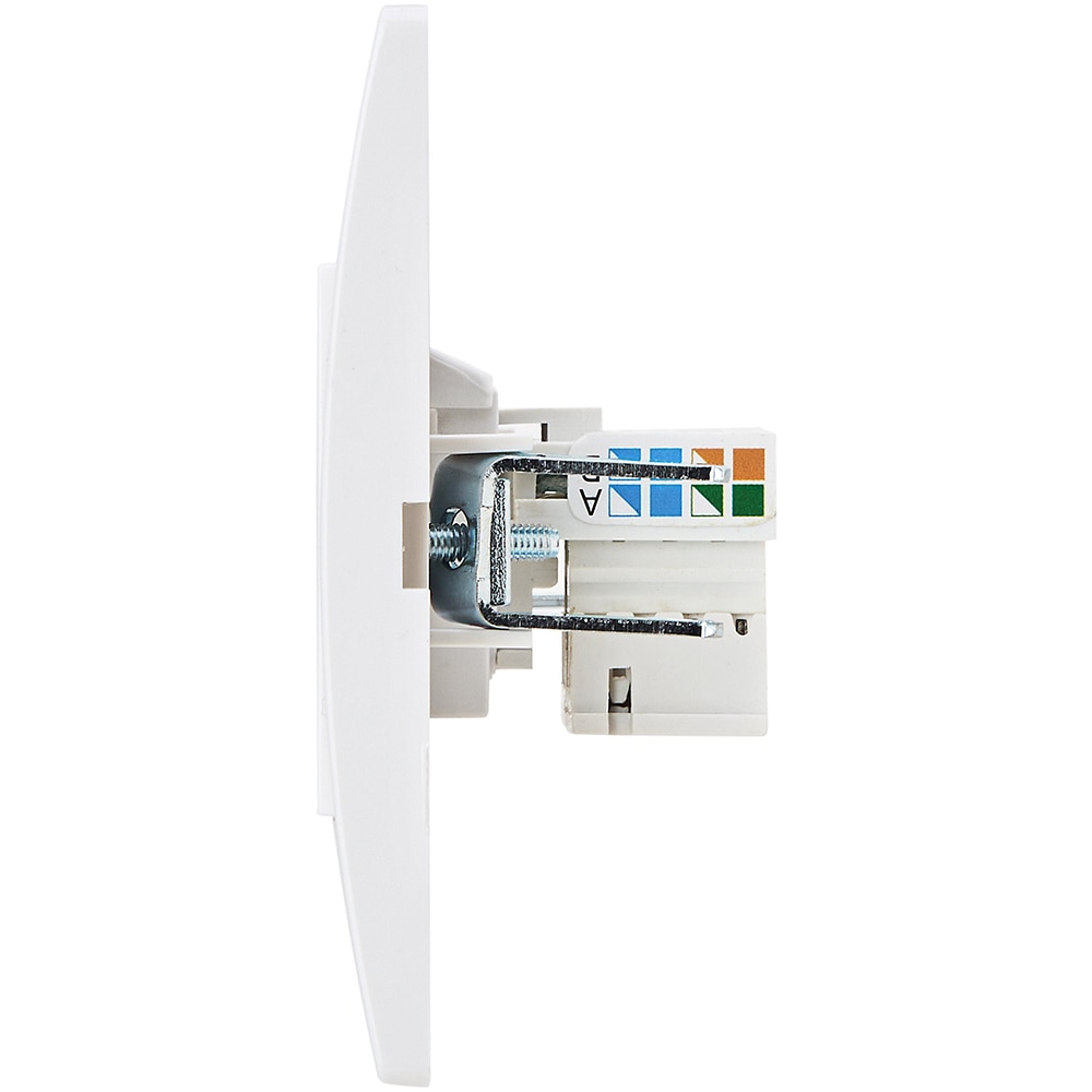 Priza internet, RJ45, 8 x 8 cm, alb