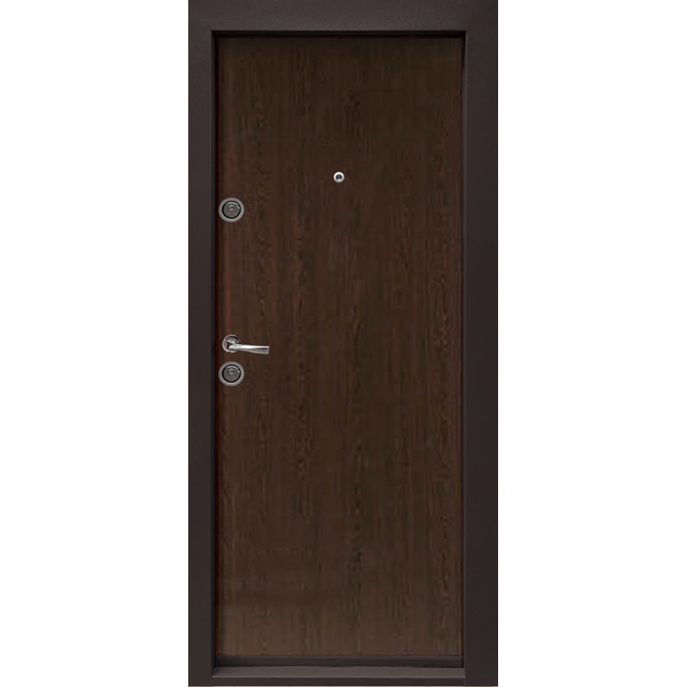 Usa de intrare pentru apartament  BC113, fara geam, dreapta, metal, 77 x 194 cm, wenge