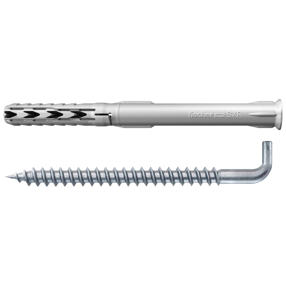 Diblu carlig FISCHER SXR, nylon, cu surub, 6 x 60 mm, 2 bucati