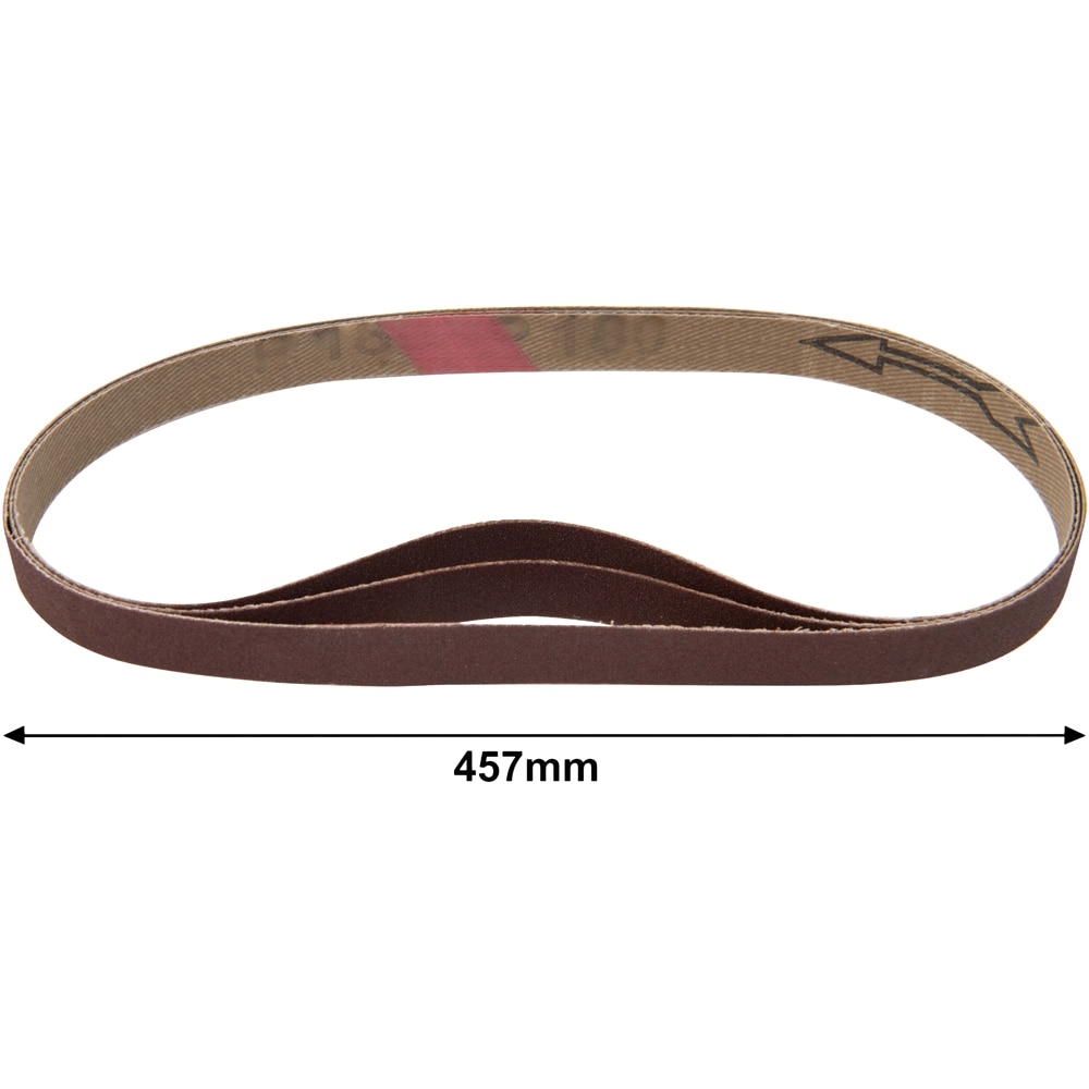 Set 10 benzi slefuit MAC ALLISTER, 13 x 457 mm, mix granulatii