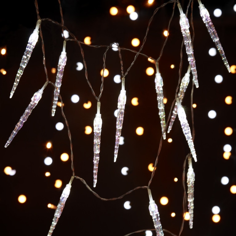 Ghirlanda luminoasa turturi, 20 LED, iluminare alb rece