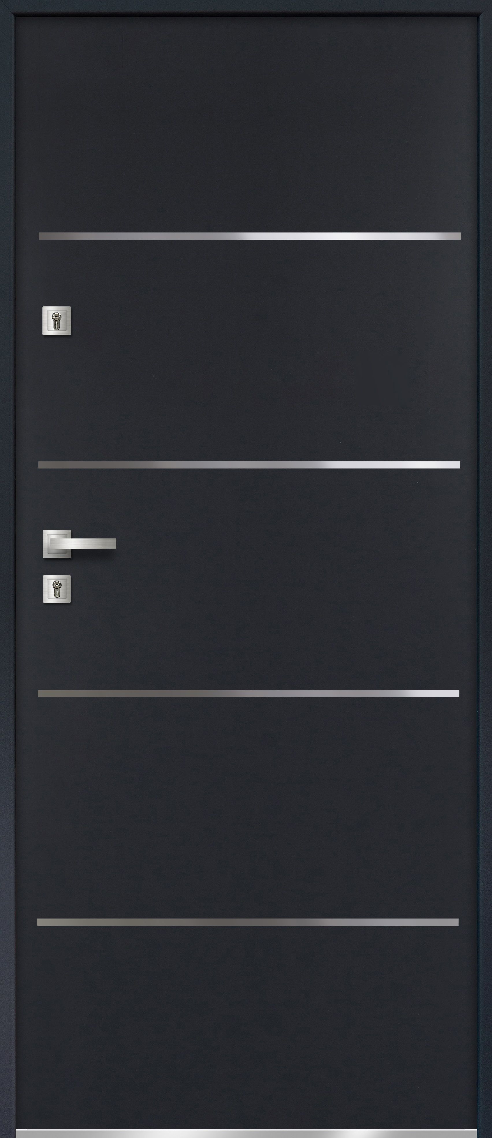 Usa de exterior pentru casa, metalica, gri, stanga, 205 x 88 cm  Fortia Cecina