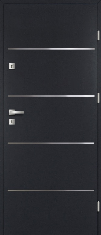 Usa de exterior pentru casa, metalica, gri, stanga, 205 x 88 cm  Fortia Cecina