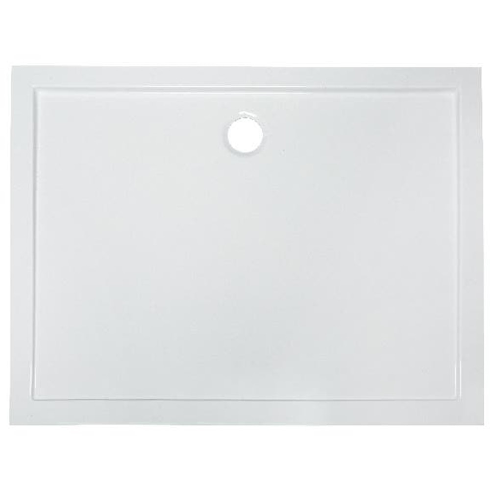 Cadita dus GOODHOME Vorma, dreptunghiulara, ABS si acril, 120 x 80 x 4 cm, alb