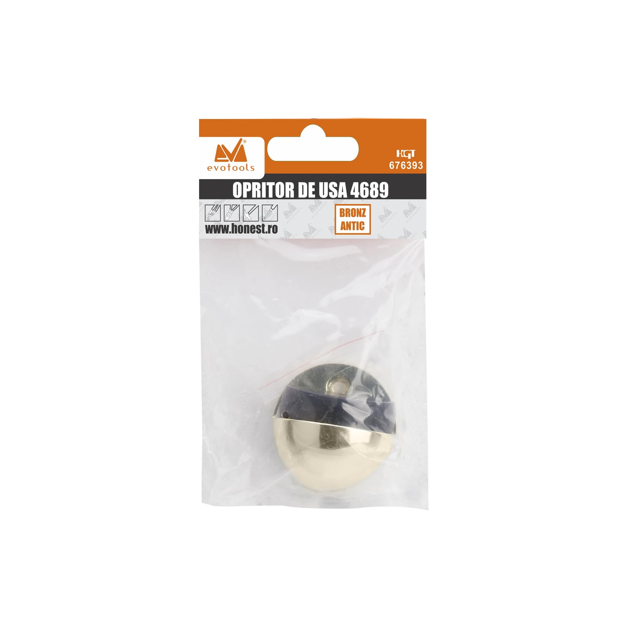 Opritor usa, 45 x 27 mm, bronz antic  Evotools