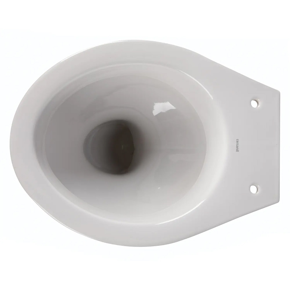 Vas WC CERSANIT Roma R10, ceramic, monobloc, montaj pe pardoseala, evacuare orizontala, alb