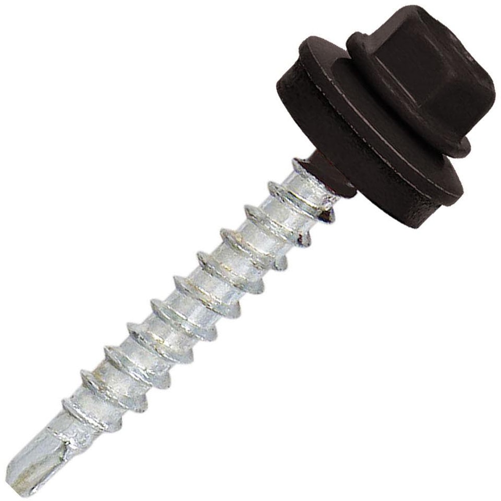 Surub DIN 7504K-R+EPDM, 4.8 x 35 mm, RAL 8019, vrac