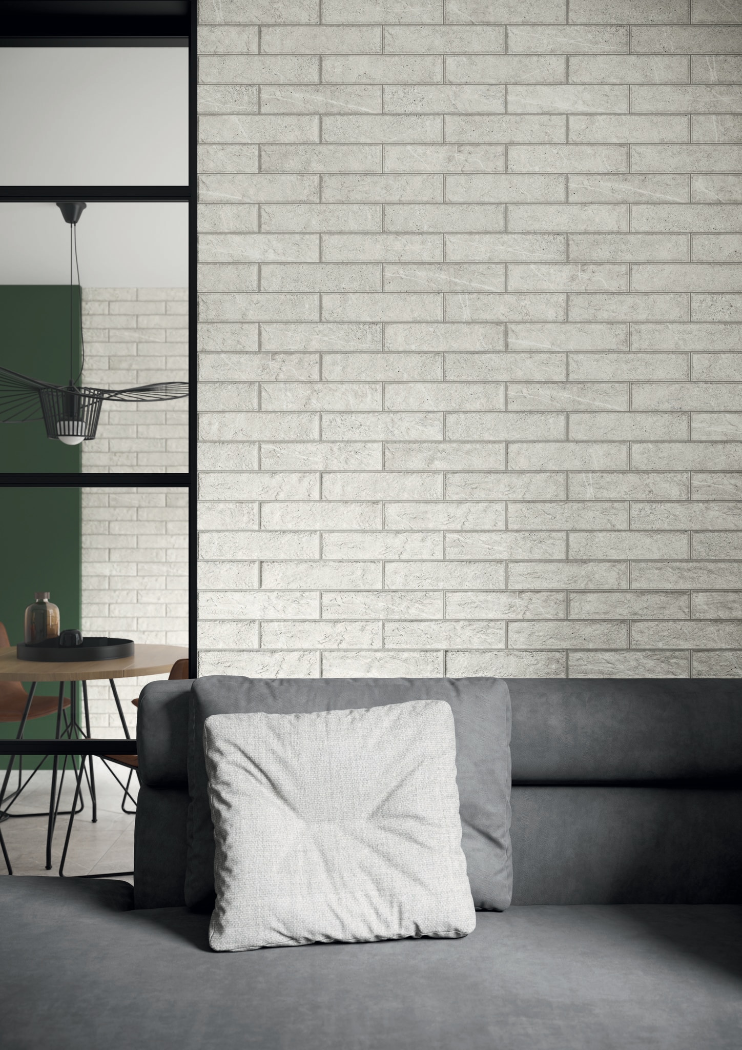 Placare murala Cerrad, alb, gresie, 0.48 mp/cutie