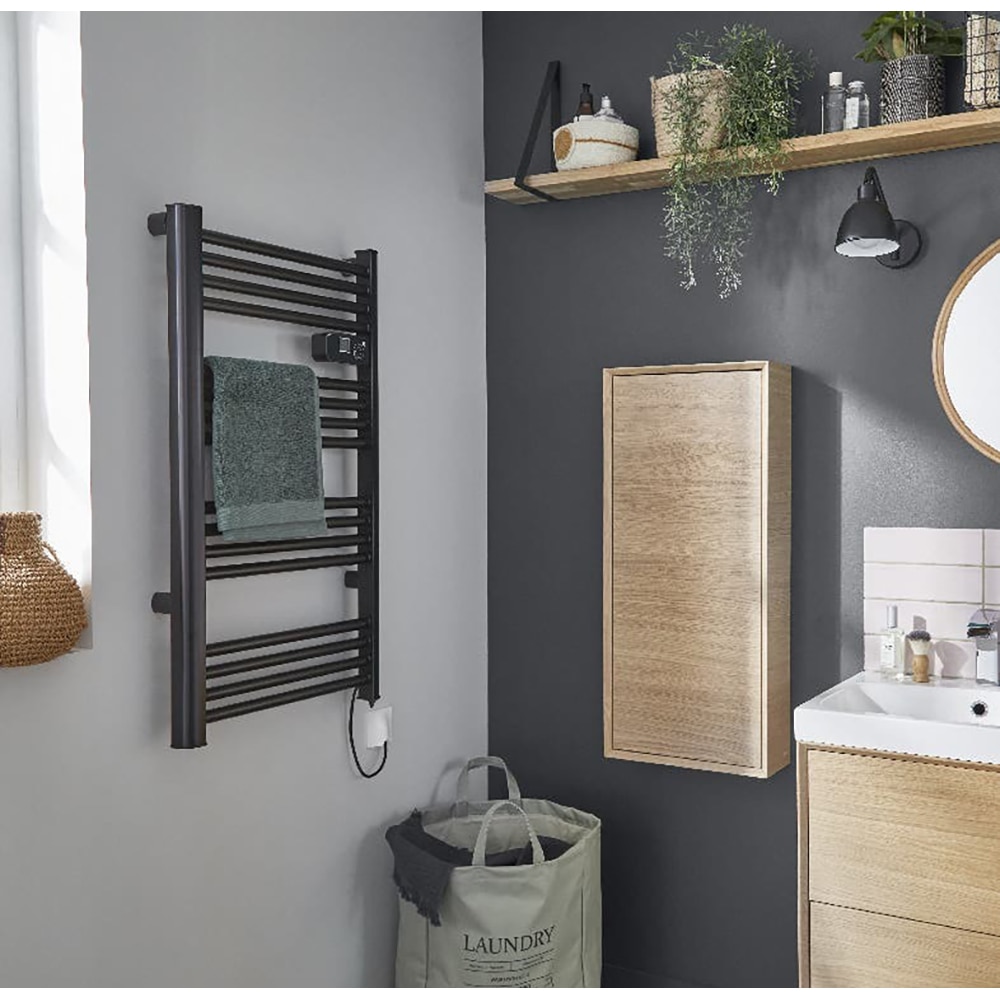 Calorifer electric GOODHOME, 54.5x98cm, 500W, negru