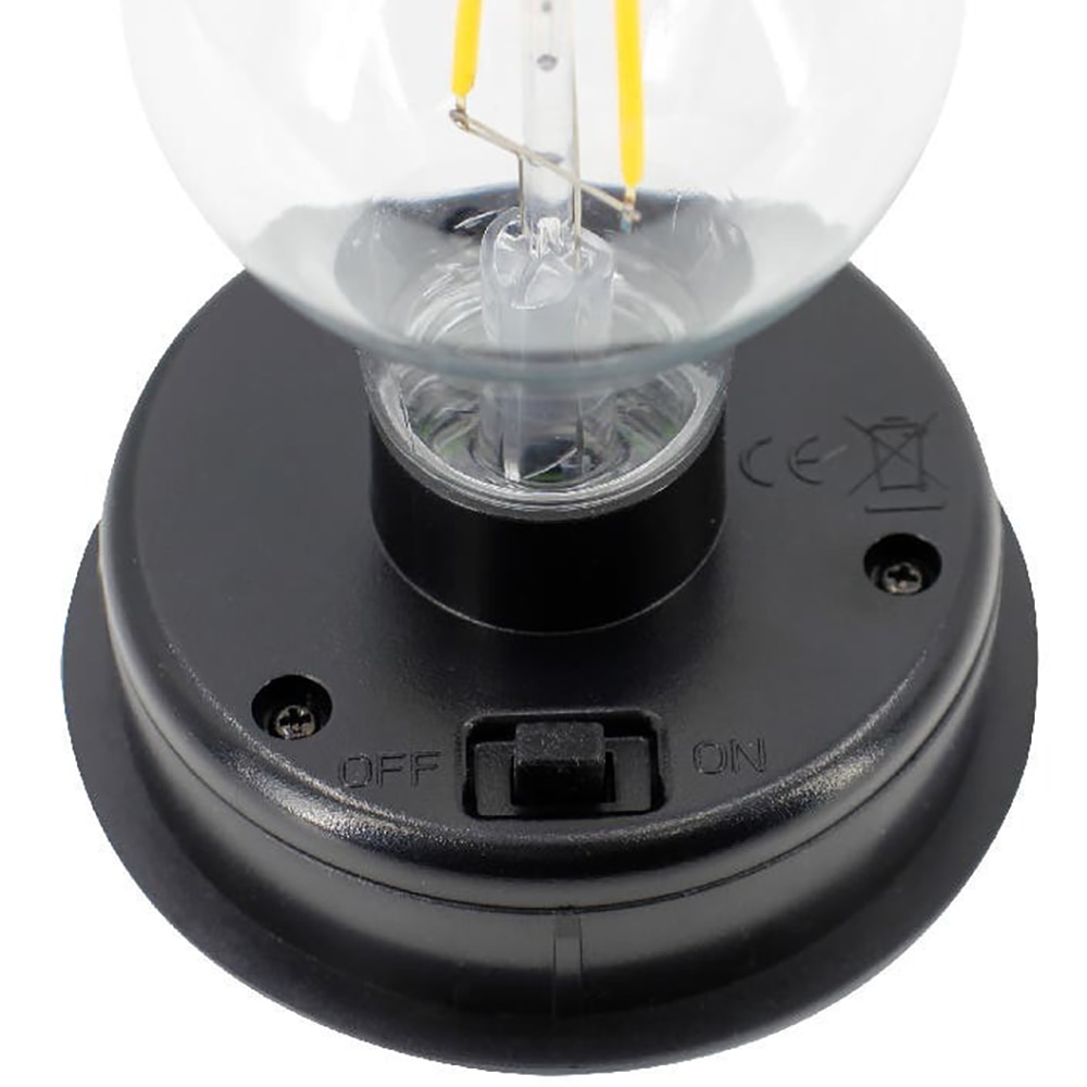 Felinar de masa solar, 0.06 W, 5 lumeni, IP44, 3000K, metal, negru