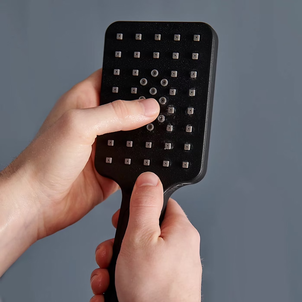 Cabina de dus cu hidromasaj GOODHOME Beloya, 90 x 90 x 220 cm, sticla securizata 6mm, profil negru