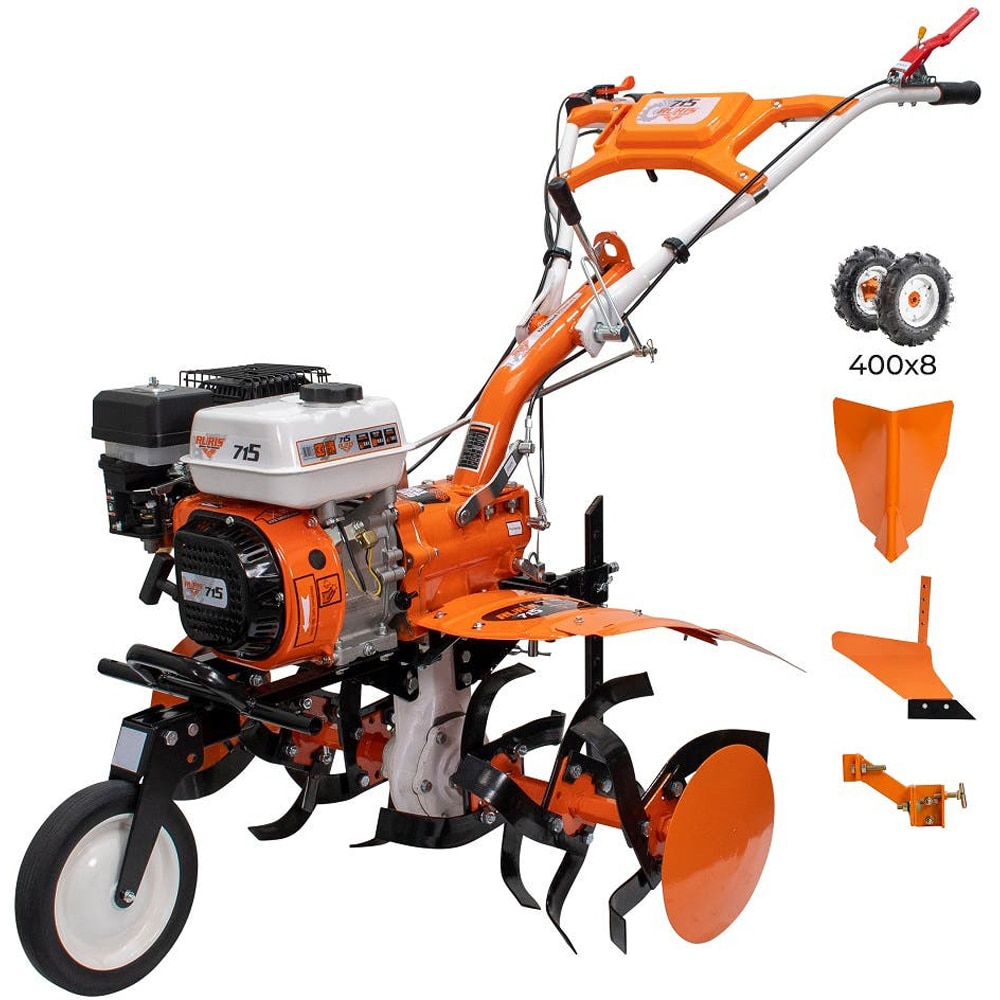 Motosapa pe benzina Ruris 715, 8,5 CP, 208 CC, latime lucru 56-100 cm, 4 timpi, accesorii