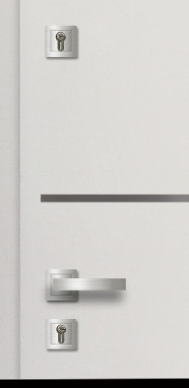 Usa de exterior pentru casa, metalica, alb, dreapta, 205 x 88 cm  Fortia Cecina