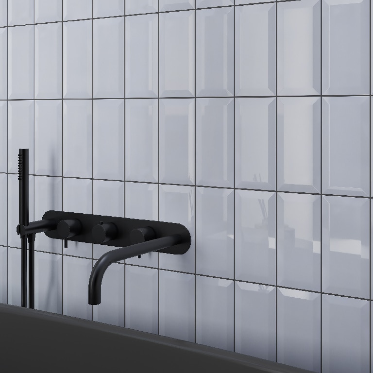 Faianta alba, dreptunghiulara, 10 x 20 cm, 0.8 mp Trentie