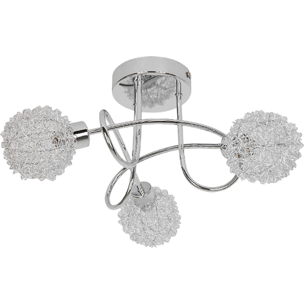 Lampa 3 becuri GOODHOME Caelus, 40W, G9, argintiu