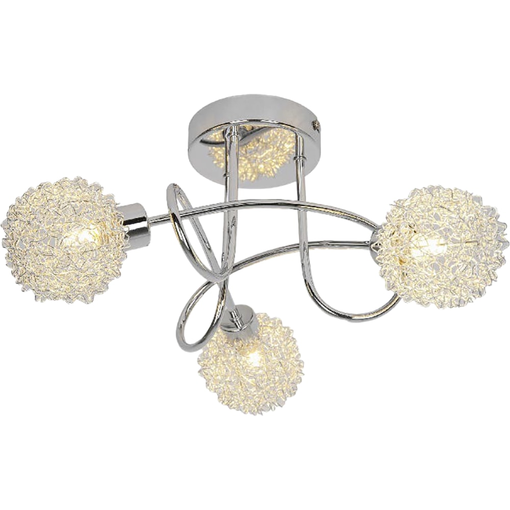 Lampa 3 becuri GOODHOME Caelus, 40W, G9, argintiu
