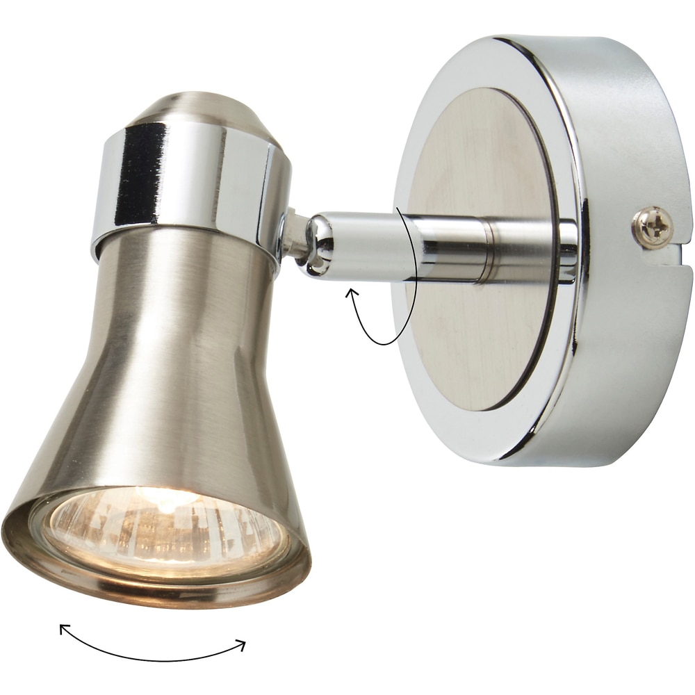 Spot de perete Aphroditus GoodHome, 1  GU10, 10 W, corp metalic, argintiu metalic