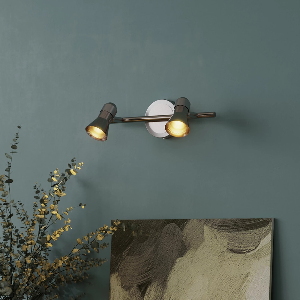 Spot LED Aphroditus GOODHOME, 2 becuri GU10, 10W, crom