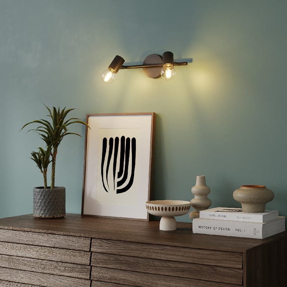 Spot dublu GOODHOME Ghlin Mblk, 8.6W, negru