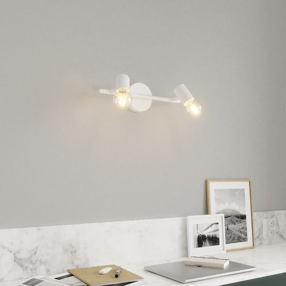 Spot dublu GOODHOME Mwht, 8.6W, E27, alb