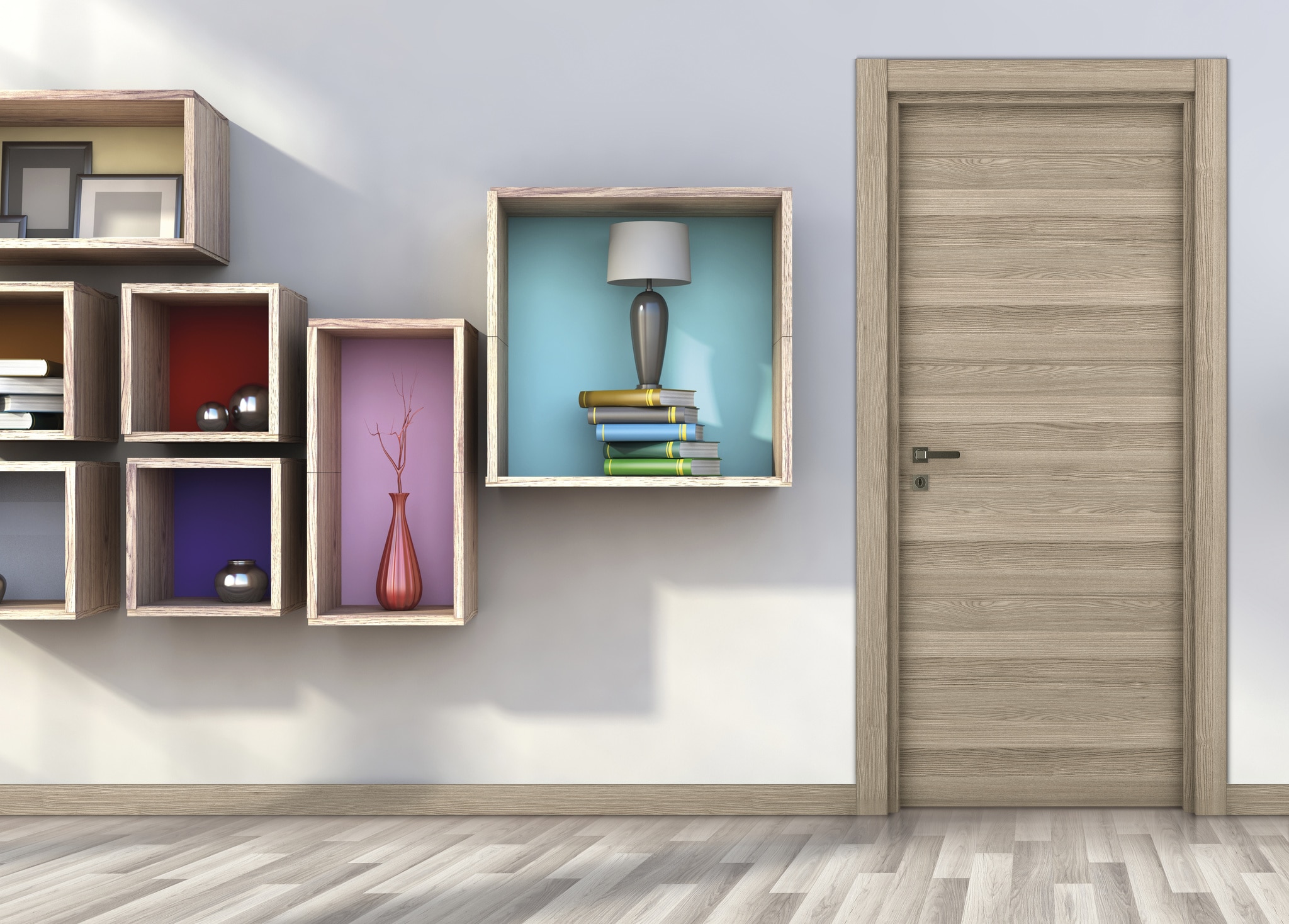 Usa de interior fara geam, maro, dreapta, mdf, 202.3 x 66.6 cm, toc inclus • Yildiz