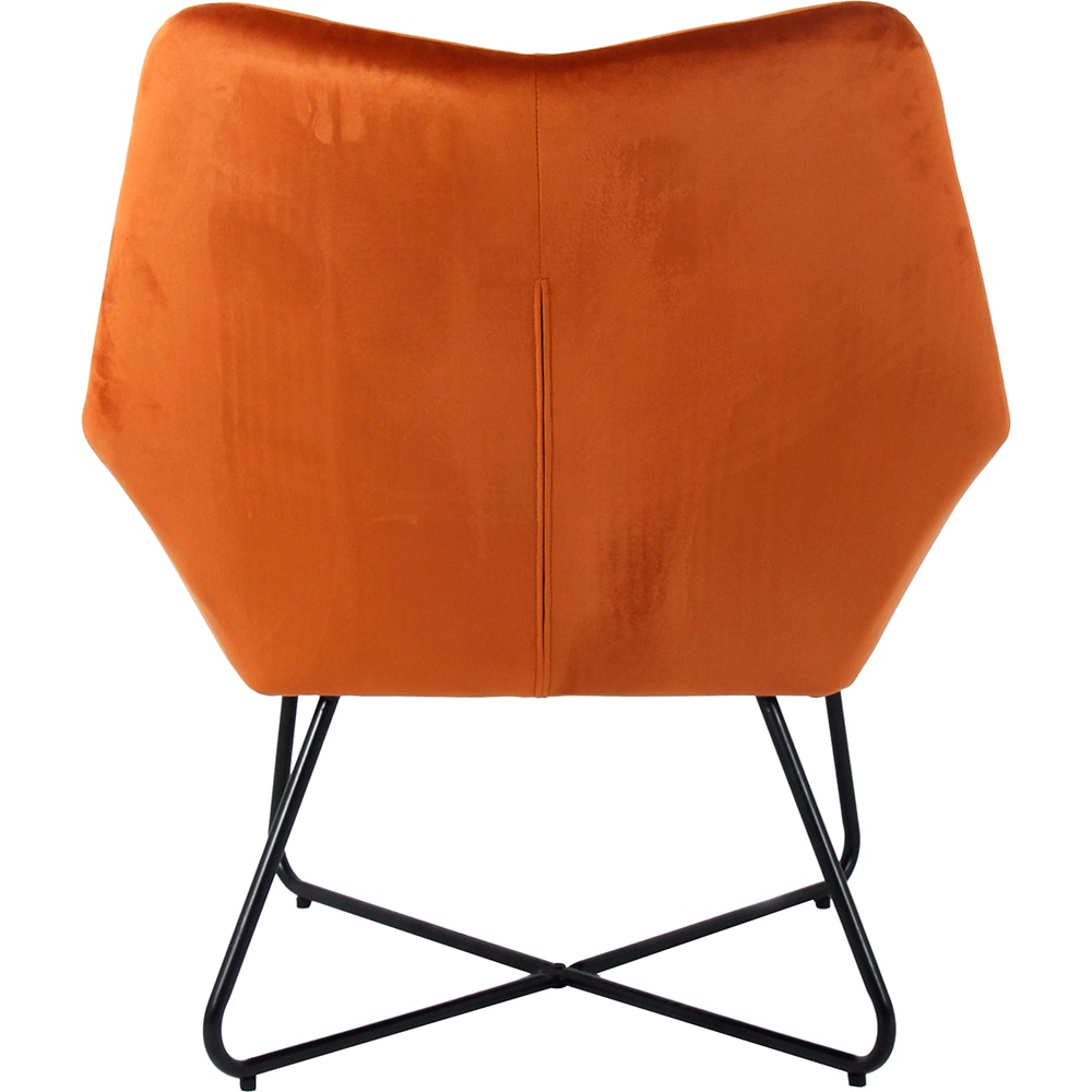 Fotoliu Turio, 86.5 x 80 x 75 cm, catifea, portocaliu