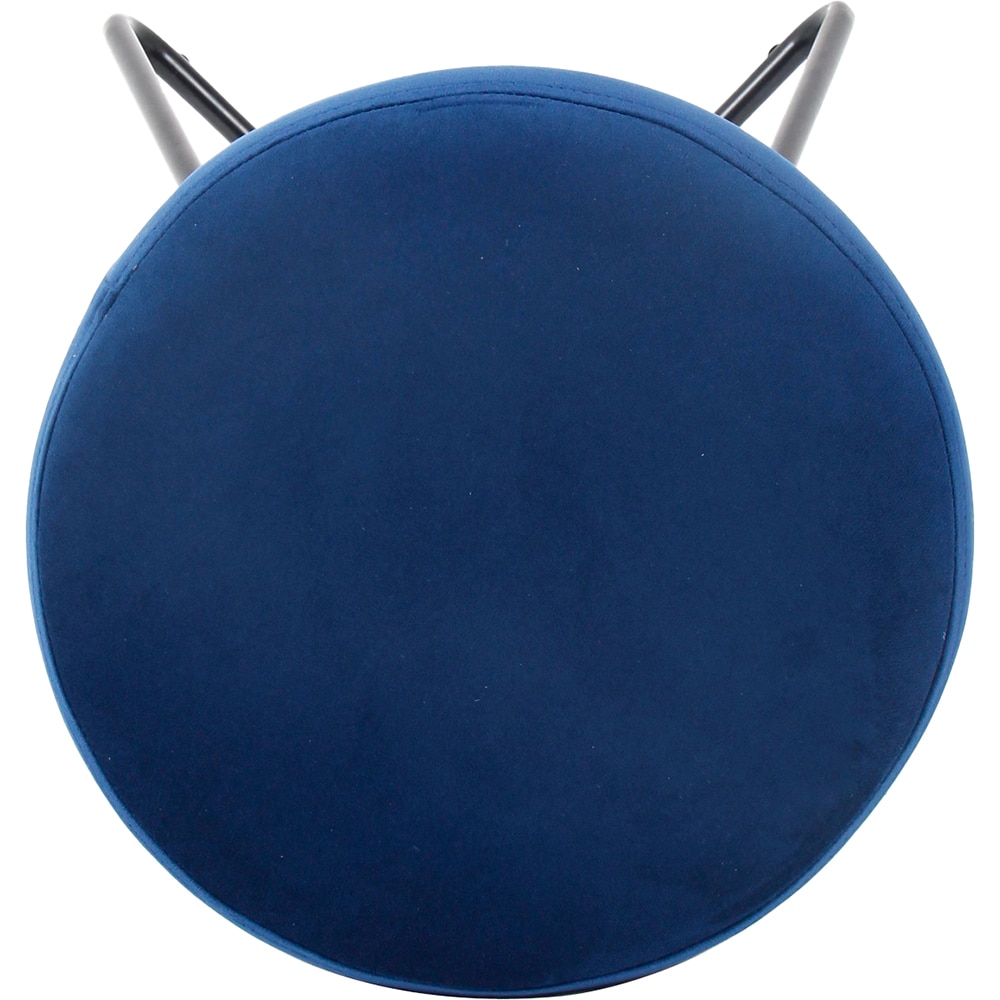 Taburet Turio, 40 x 48 cm, catifea, albastru