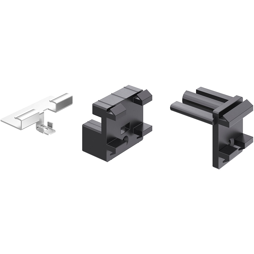 Set 40 cleme WPC terminatie Neva KLIKSTROM, otel,  argintiu