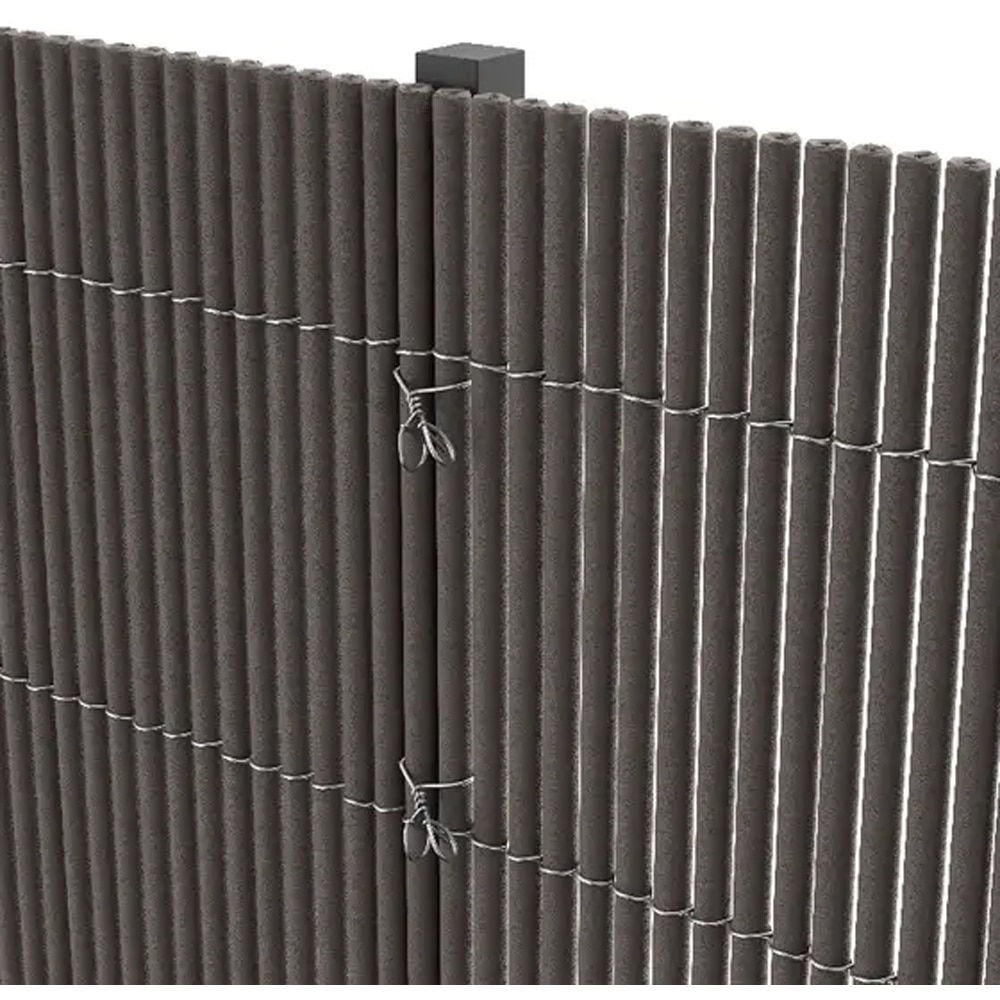 Gard artificial decor KLIKSTROM, 300 x 150cm, PVC, gri