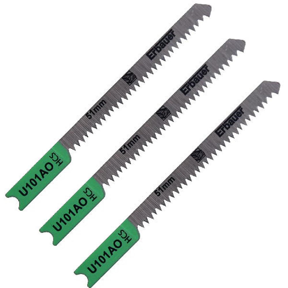 Lame fierastrau Erbauer, pentru lemn, 1.5-15 mm, 3 buc