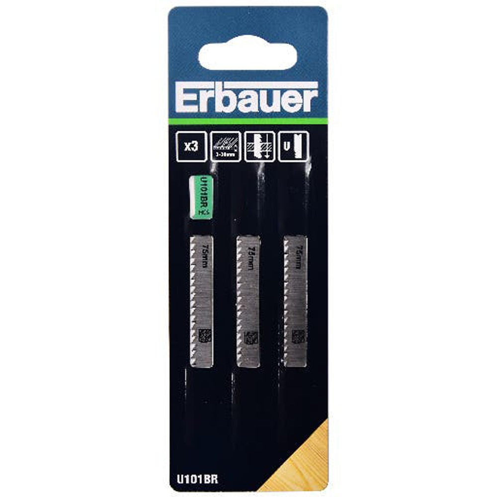 Lame fierastrau Erbauer, pentru lemn, 3-30 mm, 3 buc
