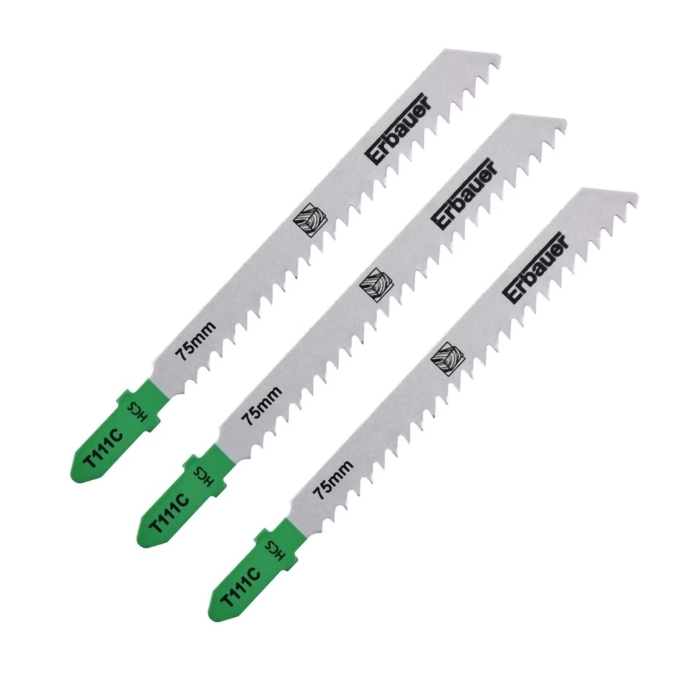 Lame fierastrau Erbauer T111C, pentru lemn, 4-50 mm, 3 buc
