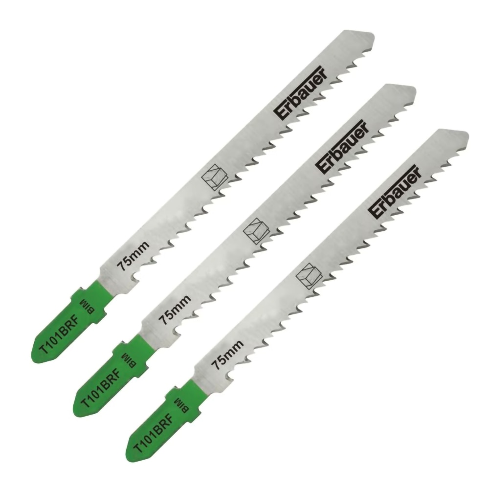 Lame fierastrau Erbauer T101BRF, pentru laminate, 3-30 mm, 3 buc