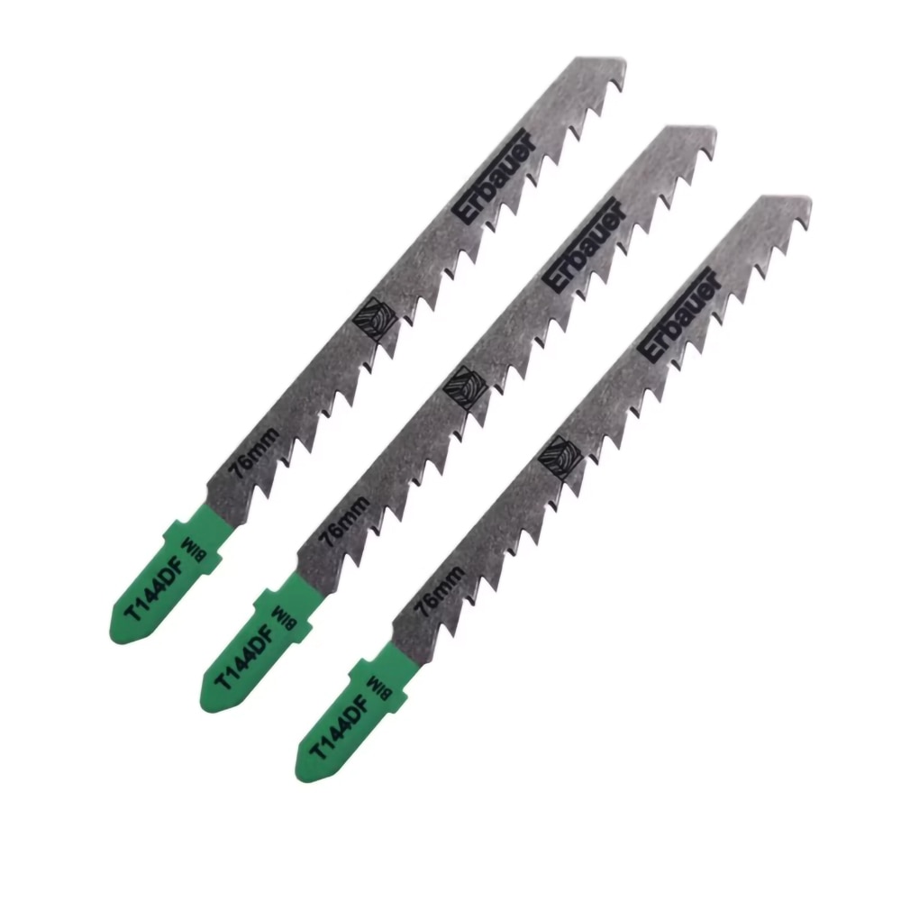 Lame fierastrau Erbauer T144DF, pentru lemn tare, 5-50 mm, 3 buc