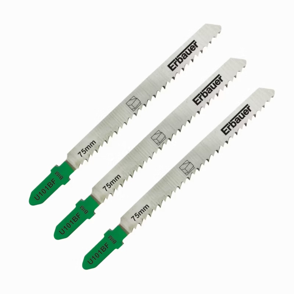 Lame fierastrau Erbauer T101BF, pentru lemn tare, 3-30 mm, 3 buc