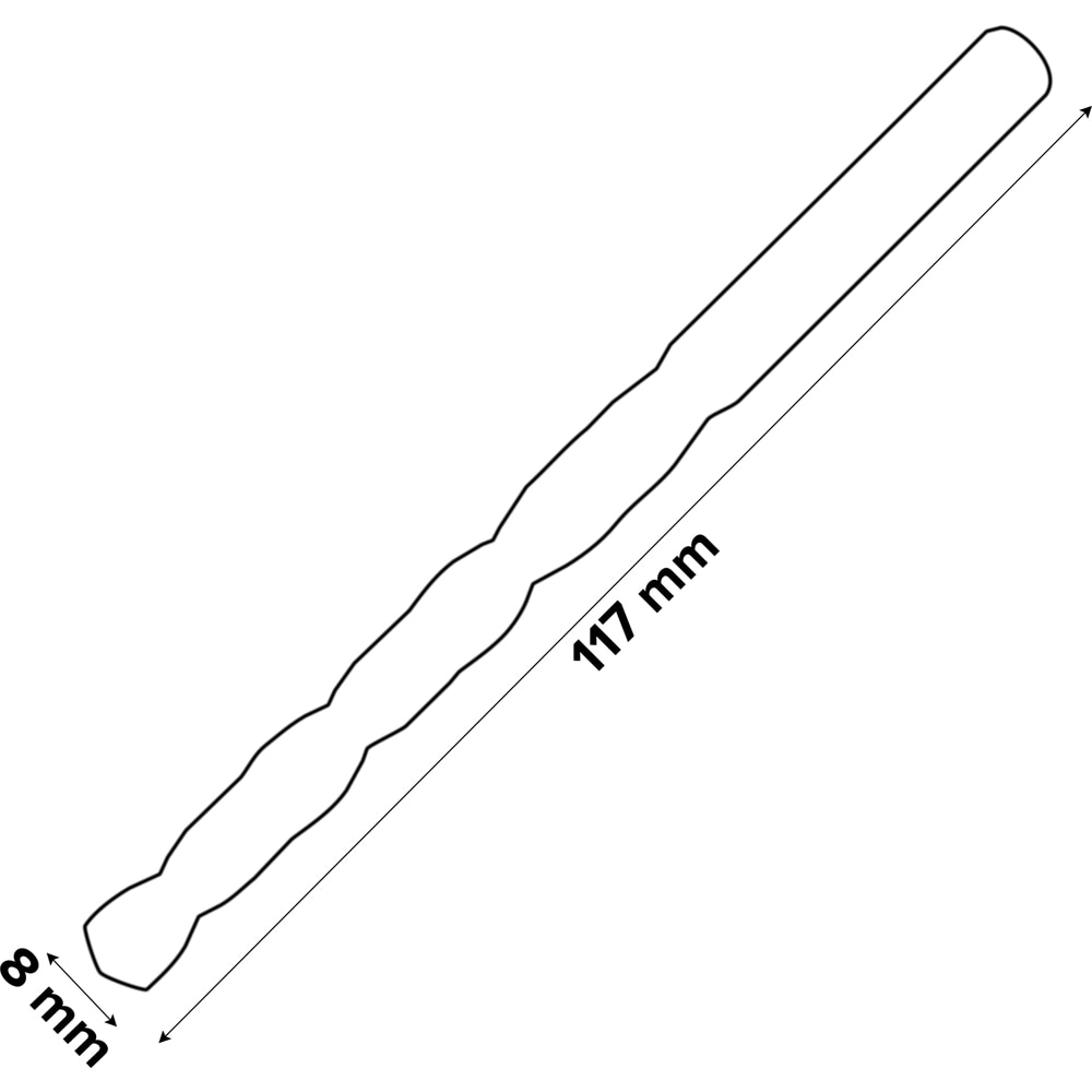 Burghiu metal Erbauer M35, 8 x 117 mm