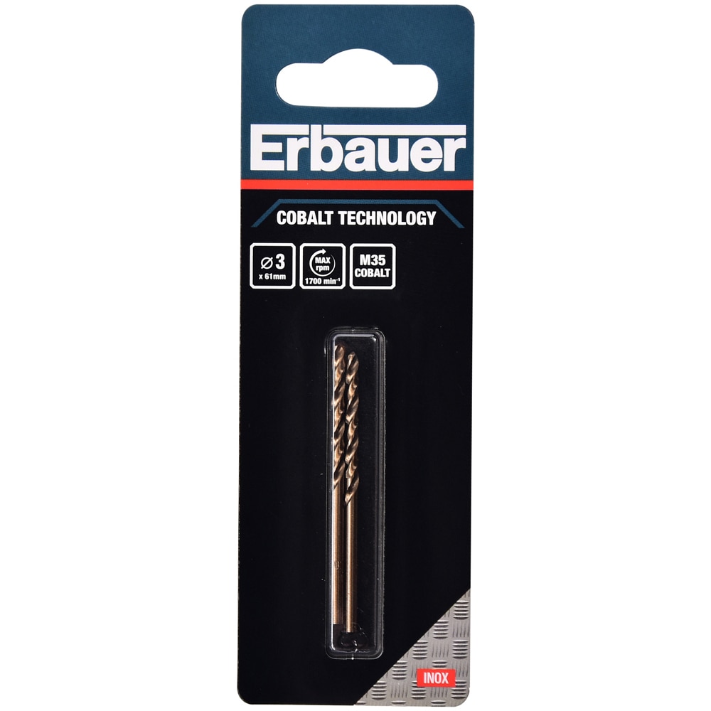 Burghiu metal Erbauer M35, 3 x 61 mm, 2 bucati