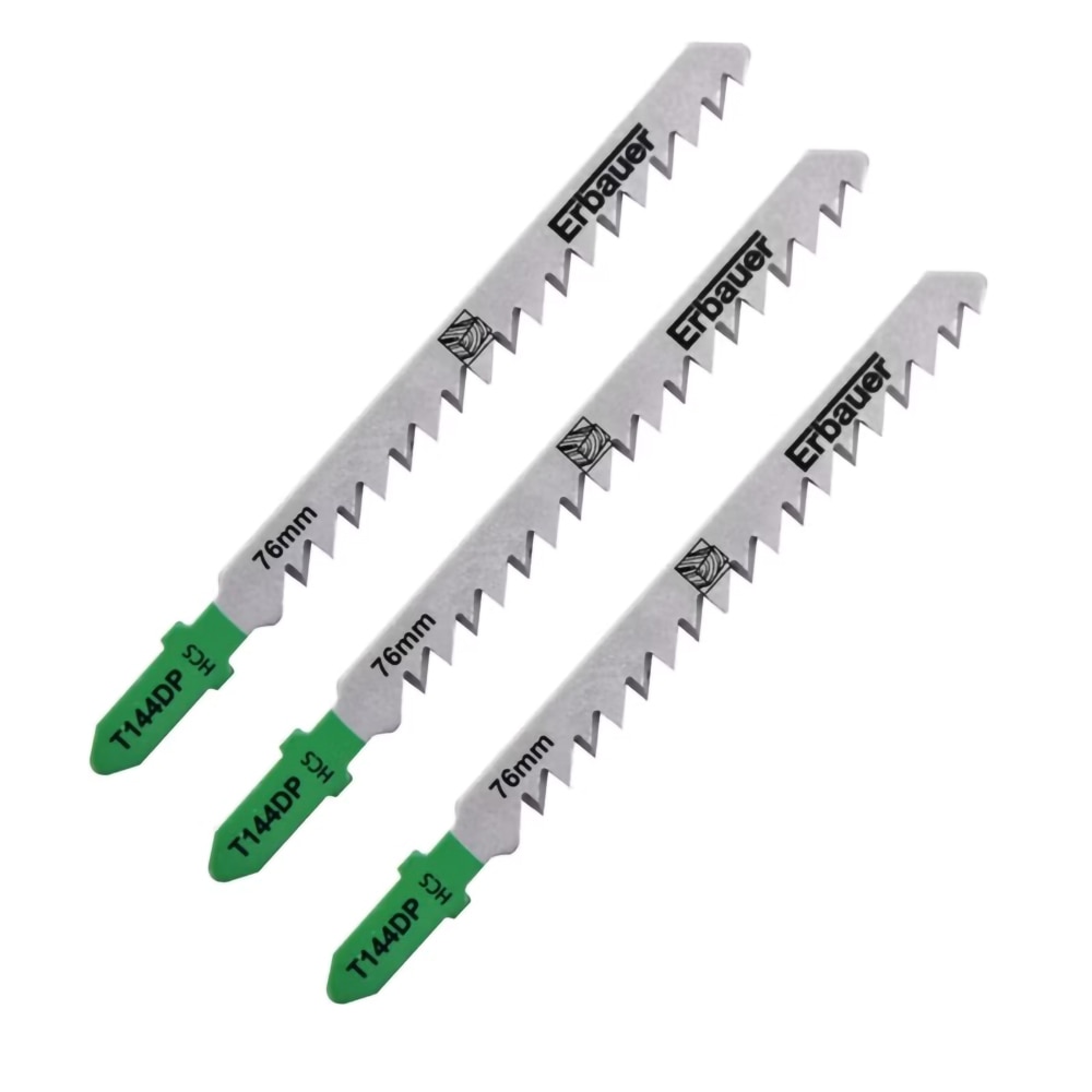 Lame fierastrau Erbauer T144DP, pentru lemn, 5-50 mm, 3 buc